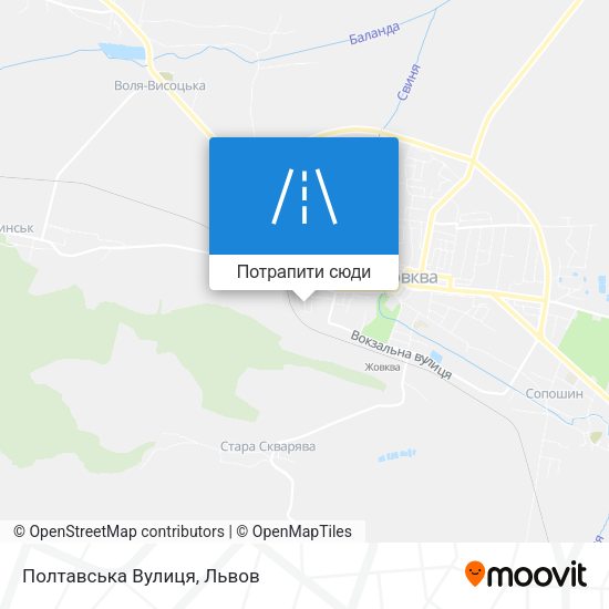 Карта Полтавська Вулиця