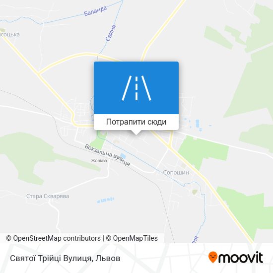 Карта Святої Трійці Вулиця
