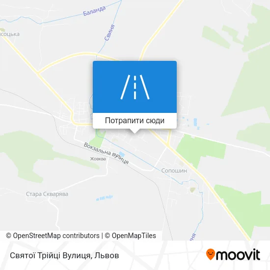 Карта Святої Трійці Вулиця