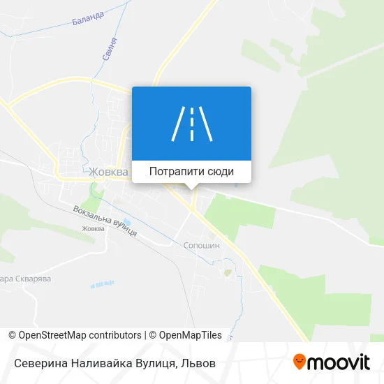 Карта Северина Наливайка Вулиця