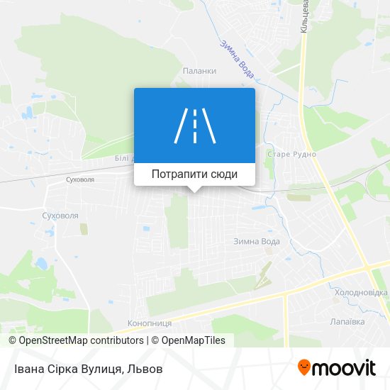 Карта Івана Сірка Вулиця
