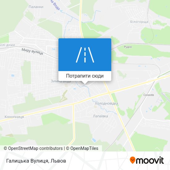 Карта Галицька Вулиця