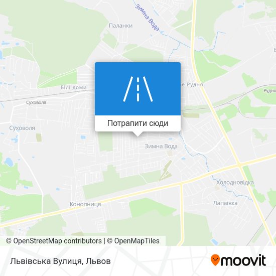 Карта Львівська Вулиця