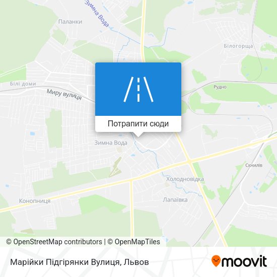 Карта Марійки Підгірянки Вулиця