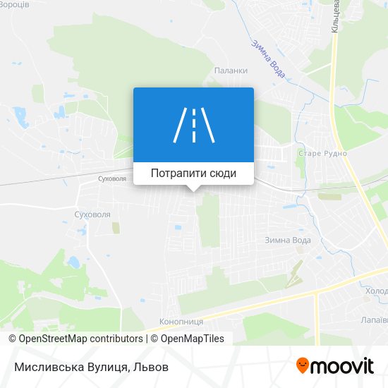 Карта Мисливська Вулиця
