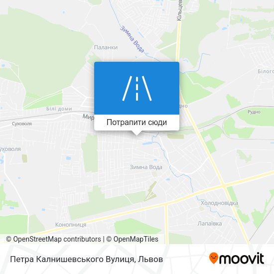 Карта Петра Калнишевського Вулиця