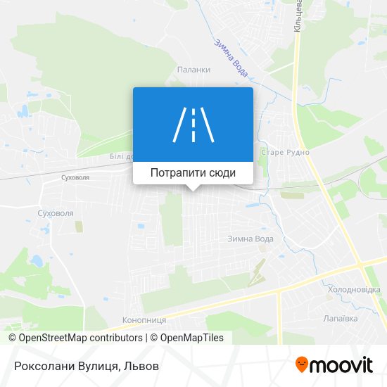Карта Роксолани Вулиця
