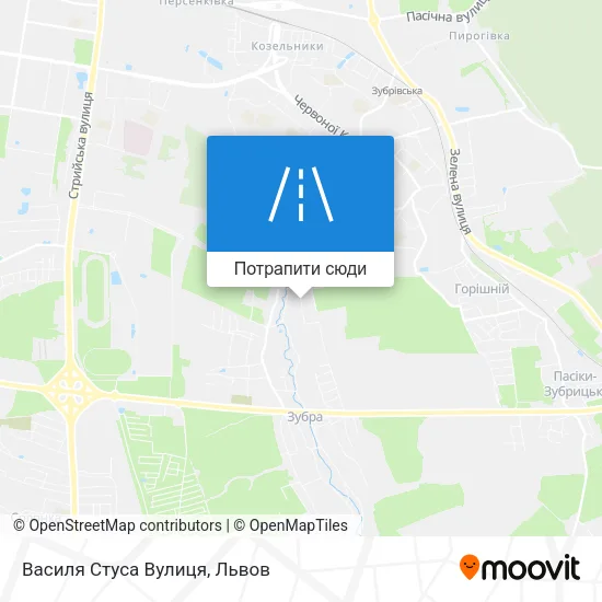 Карта Василя Стуса Вулиця