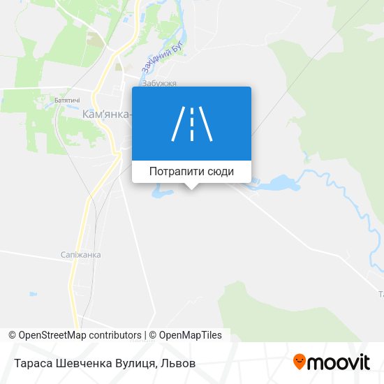Карта Тараса Шевченка Вулиця