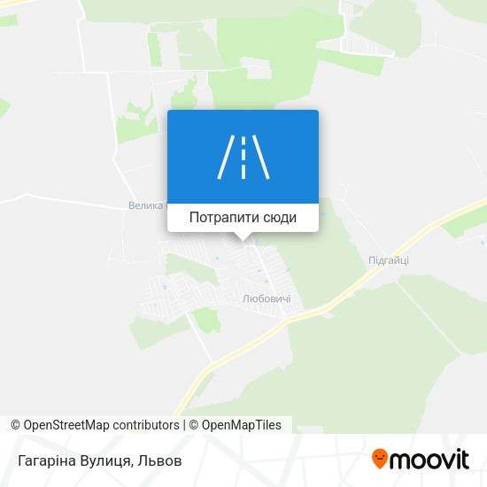 Карта Гагаріна Вулиця