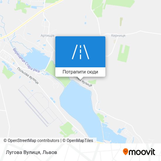 Карта Лугова Вулиця