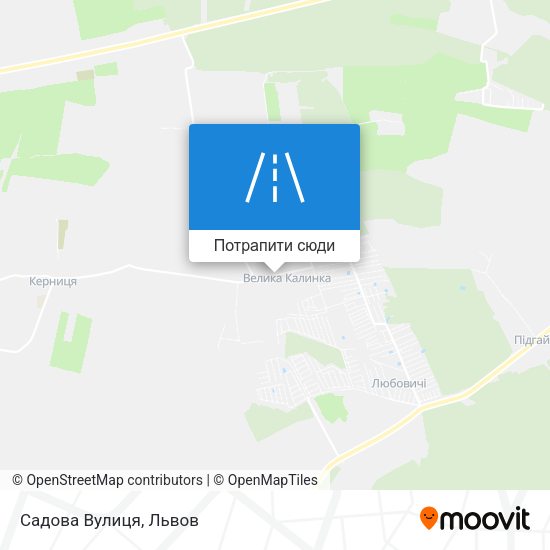 Карта Садова Вулиця