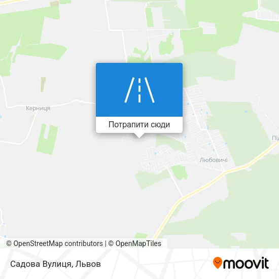 Карта Садова Вулиця