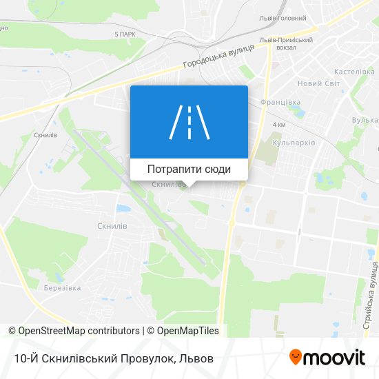 Карта 10-Й Скнилівський Провулок