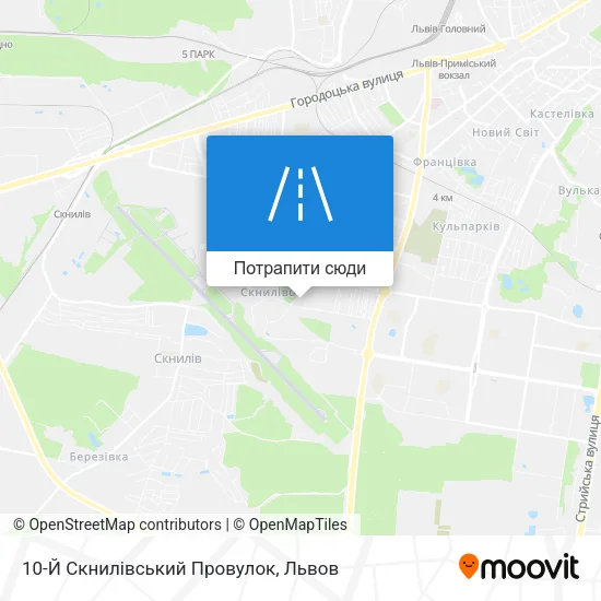 Карта 10-Й Скнилівський Провулок