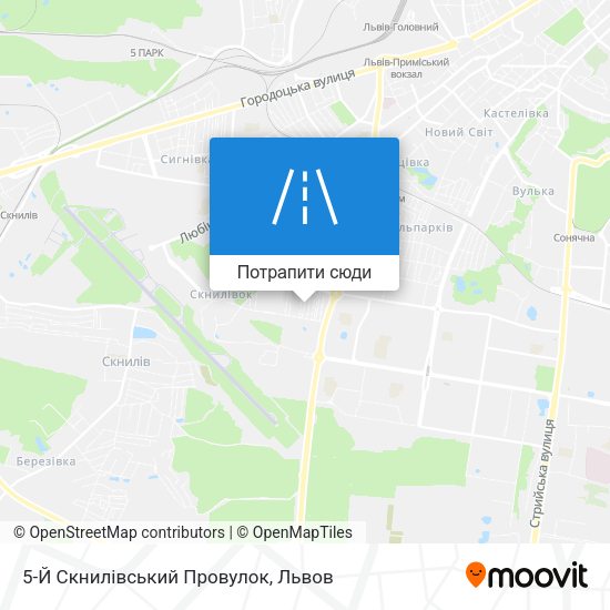 Карта 5-Й Скнилівський Провулок
