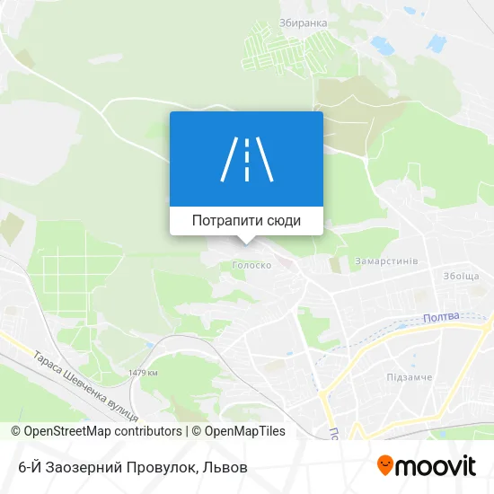 Карта 6-Й Заозерний Провулок