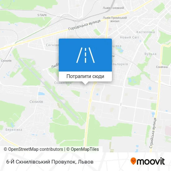Карта 6-Й Скнилівський Провулок