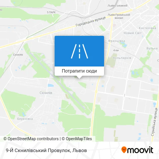 Карта 9-Й Скнилівський Провулок