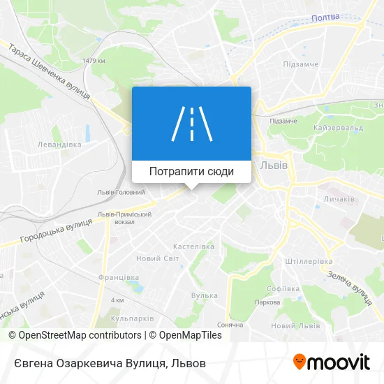 Карта Євгена Озаркевича Вулиця