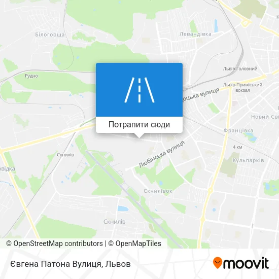 Карта Євгена Патона Вулиця