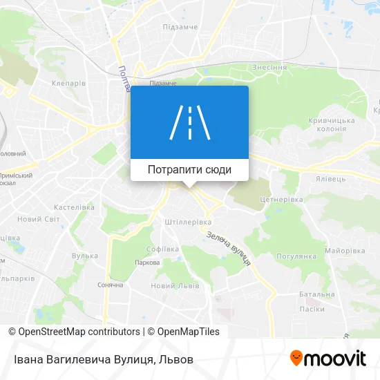 Карта Івана Вагилевича Вулиця