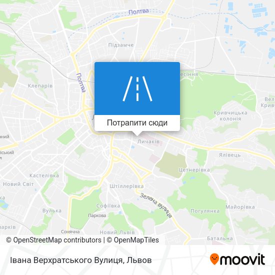 Карта Івана Верхратського Вулиця