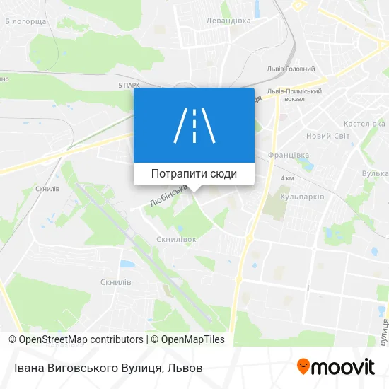 Карта Івана Виговського Вулиця