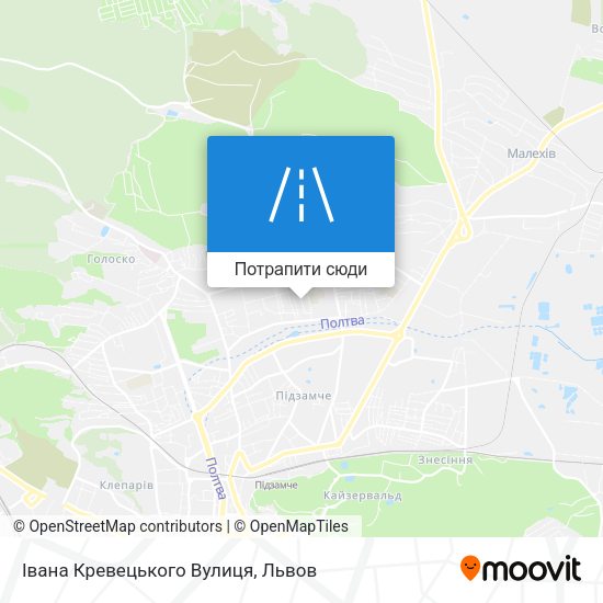 Карта Івана Кревецького Вулиця