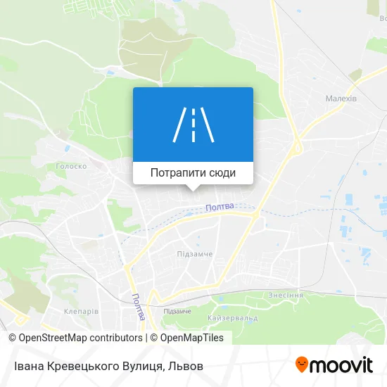 Карта Івана Кревецького Вулиця