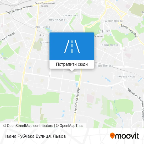 Карта Івана Рубчака Вулиця