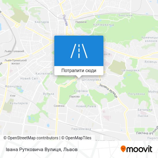 Карта Івана Рутковича Вулиця