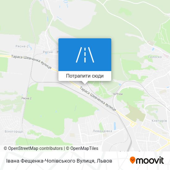 Карта Івана Фещенка-Чопівського Вулиця