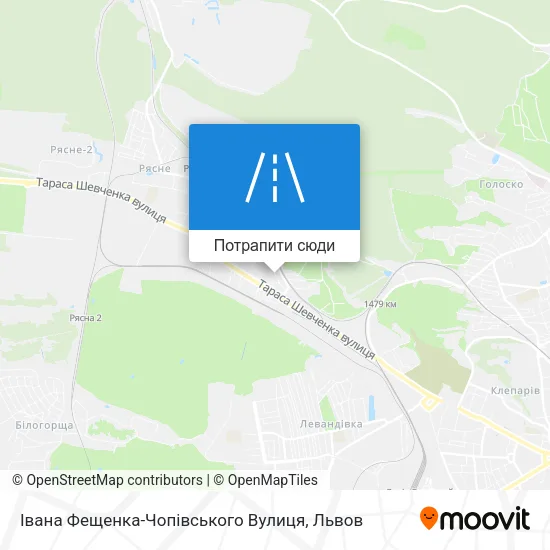 Карта Івана Фещенка-Чопівського Вулиця
