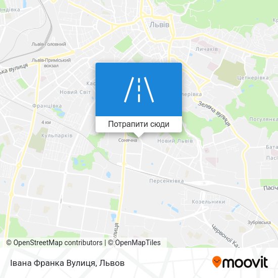 Карта Івана Франка Вулиця
