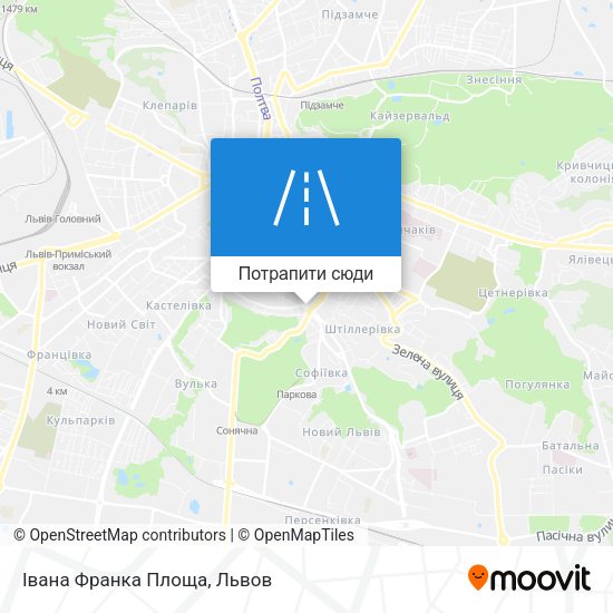 Карта Івана Франка Площа