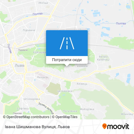 Карта Івана Шишманова Вулиця