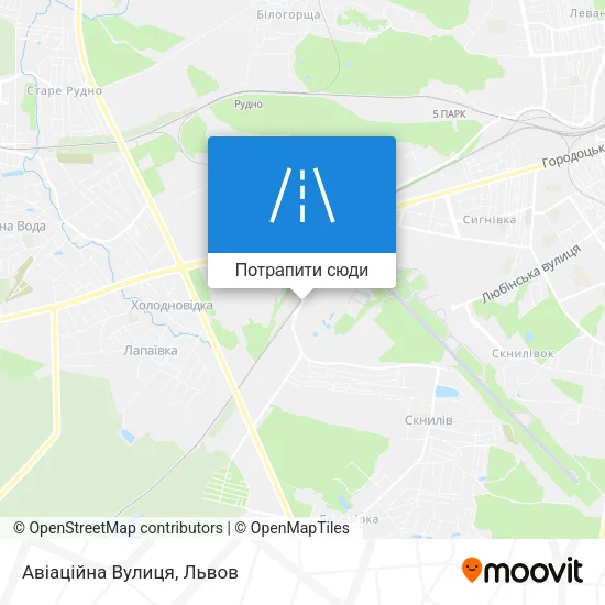 Карта Авіаційна Вулиця