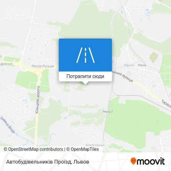 Карта Автобудівельників Проїзд