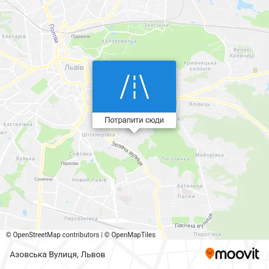 Карта Азовська Вулиця