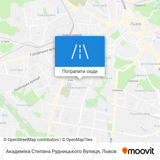 Карта Академіка Степана Рудницького Вулиця