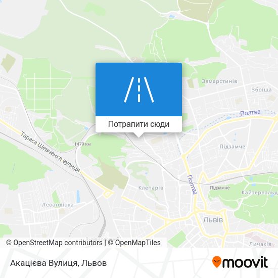 Карта Акацієва Вулиця