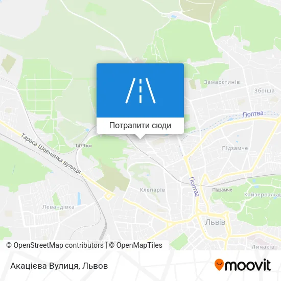 Карта Акацієва Вулиця