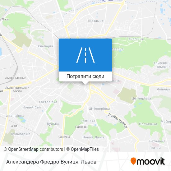 Карта Александера Фредро Вулиця