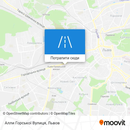 Карта Алли Горської Вулиця