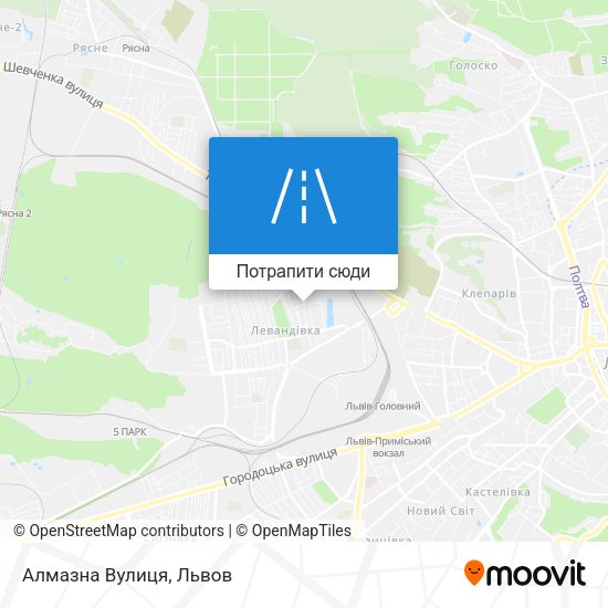 Карта Алмазна Вулиця
