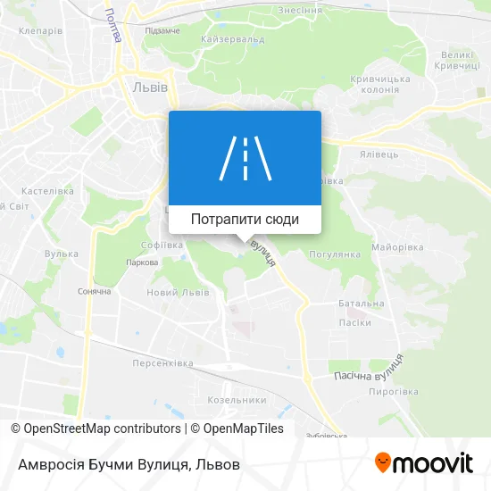 Карта Амвросія Бучми Вулиця