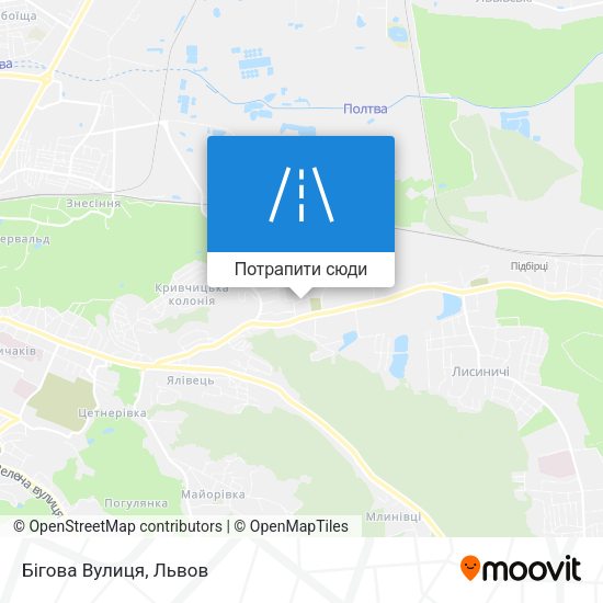 Карта Бігова Вулиця