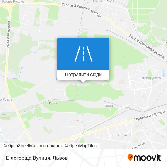 Карта Білогорща Вулиця