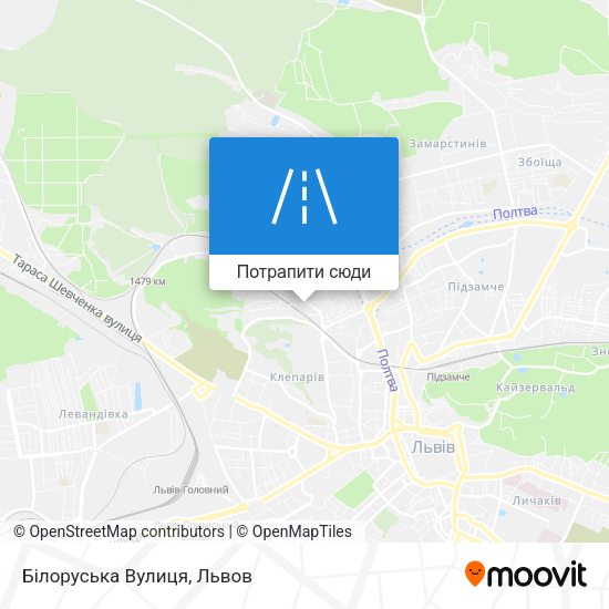 Карта Білоруська Вулиця